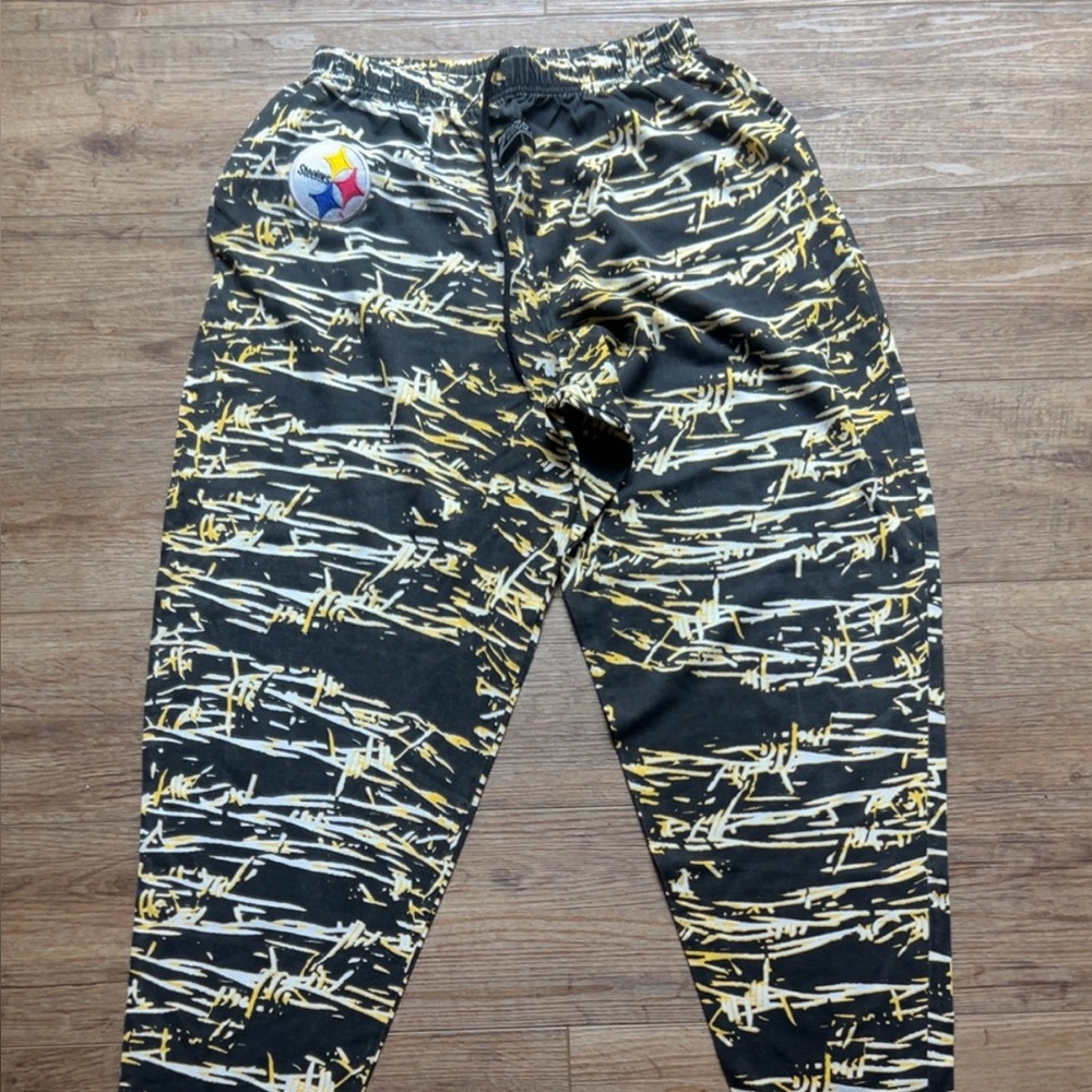 Black and Yellow Graphic Steelers Pants